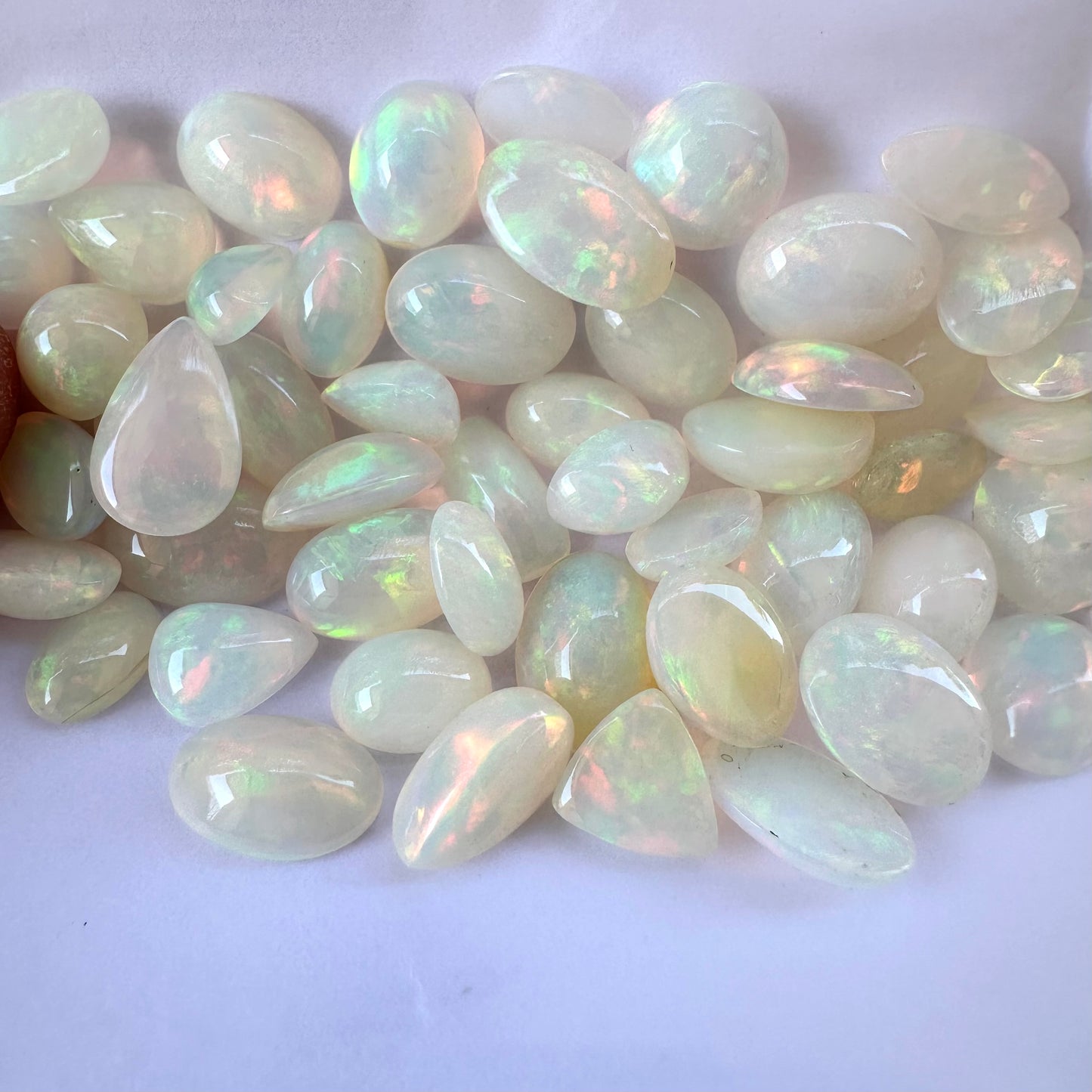Natural Ethiopian white Opal 1–5 Carats – Bulk Loose Gemstones for Jewelry AAA MIX