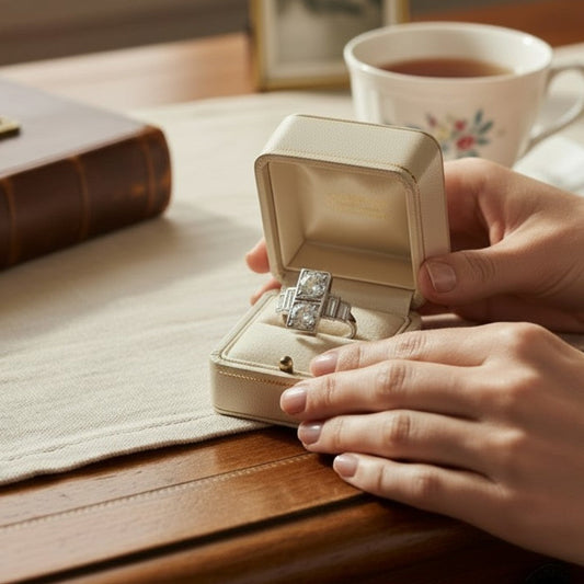 art deco engagement ring