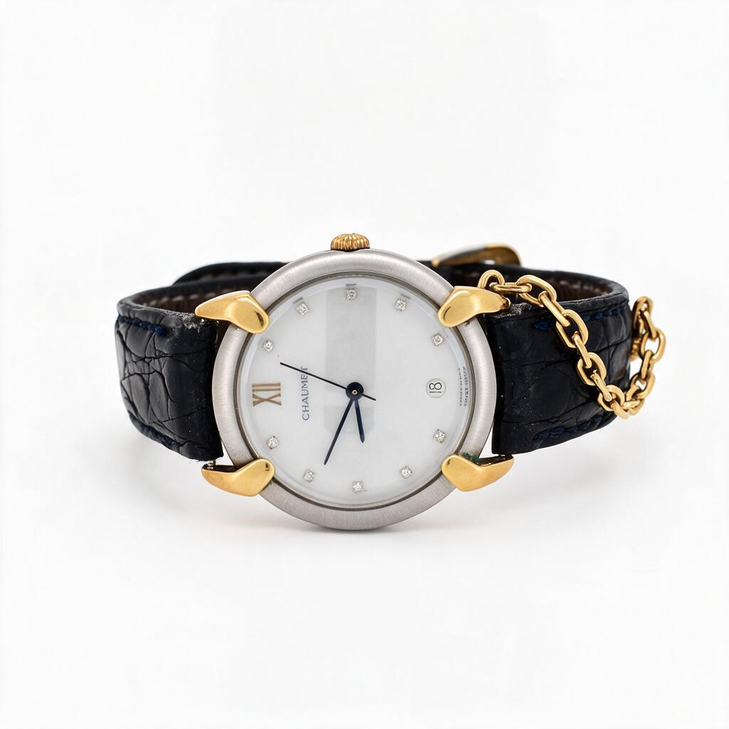 Chaumet Elysée 18k Gold & Steel Watch — Diamond Dial | Original Strap, Circa 1990