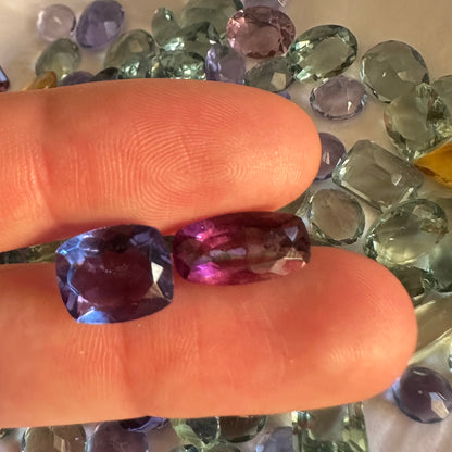 Natural Fluorite Mixed Faceted Cut Gemstones 1–5 Carats Size Bulk