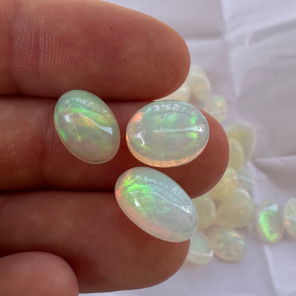 Natural Ethiopian white Opal 1–5 Carats – Bulk Loose Gemstones for Jewelry AAA MIX