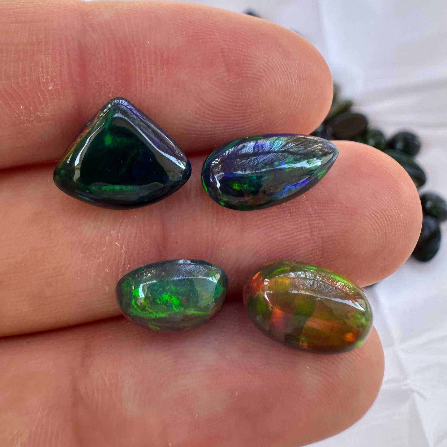 Natural Ethiopian Black Opal 1–5 Carats – Bulk Loose Gemstones for Jewelry AAA MIX