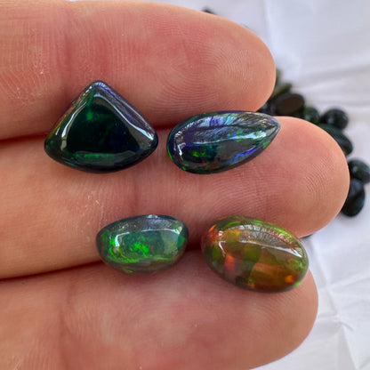 Natural Ethiopian Black Opal 1–5 Carats – Bulk Loose Gemstones for Jewelry AAA MIX