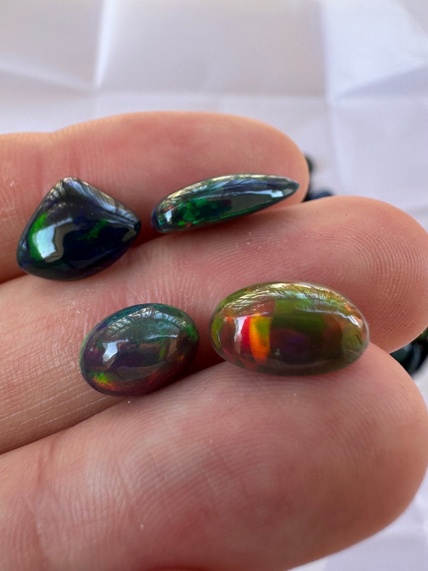 Natural Ethiopian Black Opal 1–5 Carats – Bulk Loose Gemstones for Jewelry AAA MIX