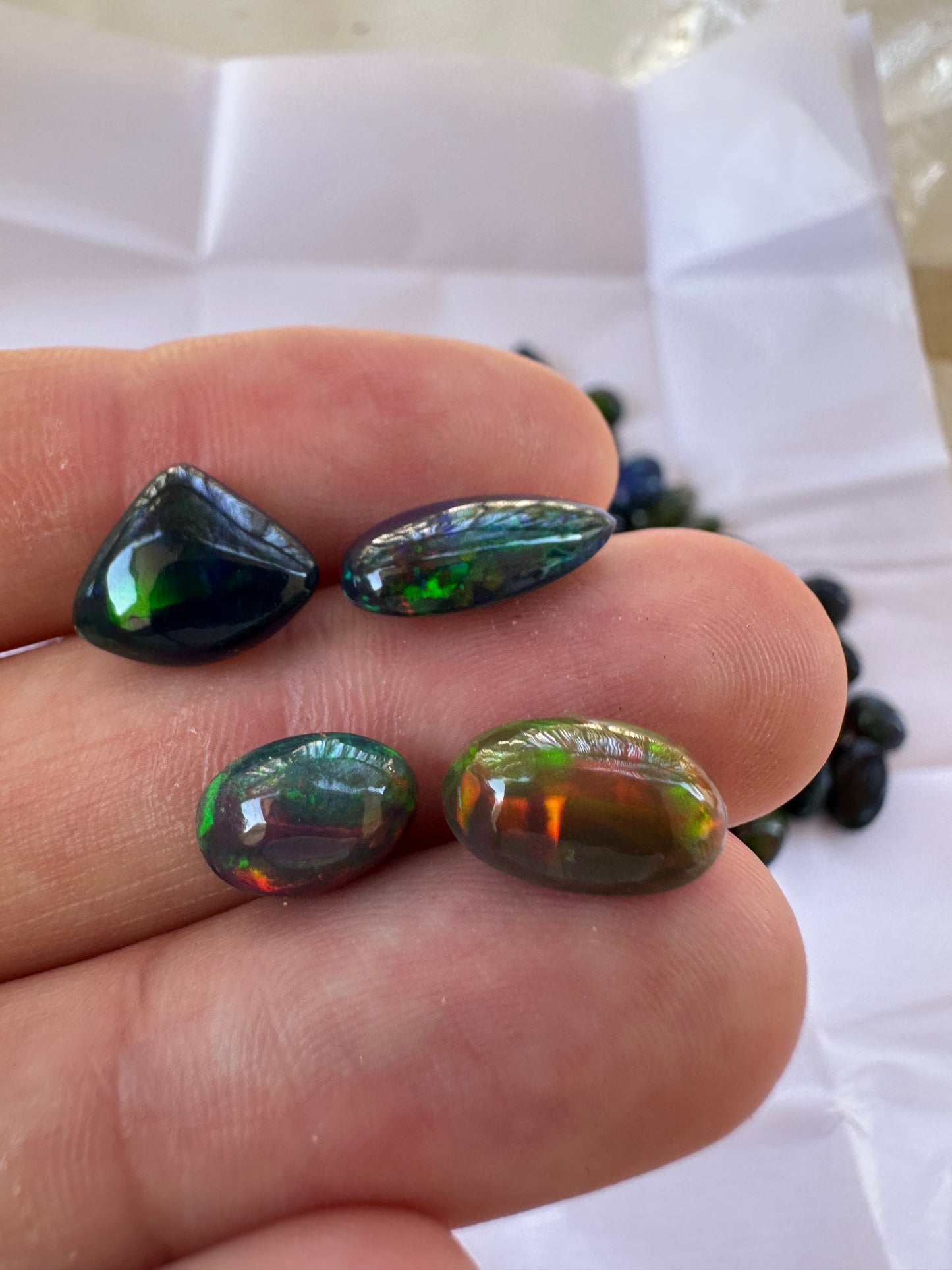 Natural Ethiopian Black Opal 1–5 Carats – Bulk Loose Gemstones for Jewelry AAA MIX