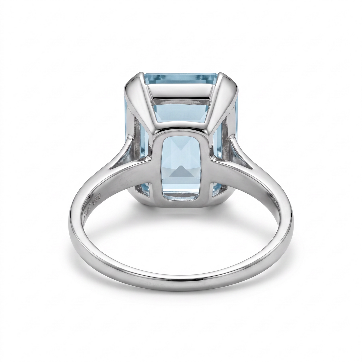 Mid-Century Platinum Ring —  7ct Natural Aquamarine | Circa 1950