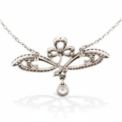 back of the neclace from art nouveau era diamond drop