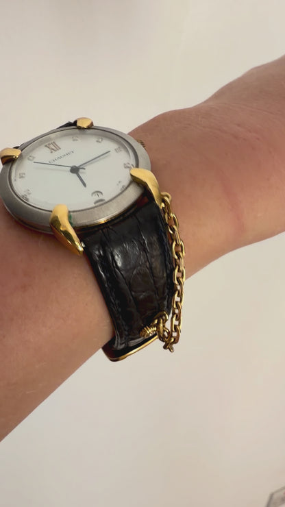 Chaumet Elysée 18k Gold & Steel Watch — Diamond Dial | Original Strap, Circa 1990