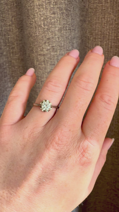 Antique Art Deco 18k Gold Solitaire Ring — 0.70ct Old-Cut Diamond | Circa 1920
