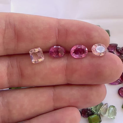 Natural Tourmaline between 0.80-2 Carats size – Bulk Loose Gemstones AA Mix
