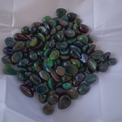 Natural Ethiopian Black Opal 1–5 Carats – Bulk Loose Gemstones for Jewelry AAA MIX