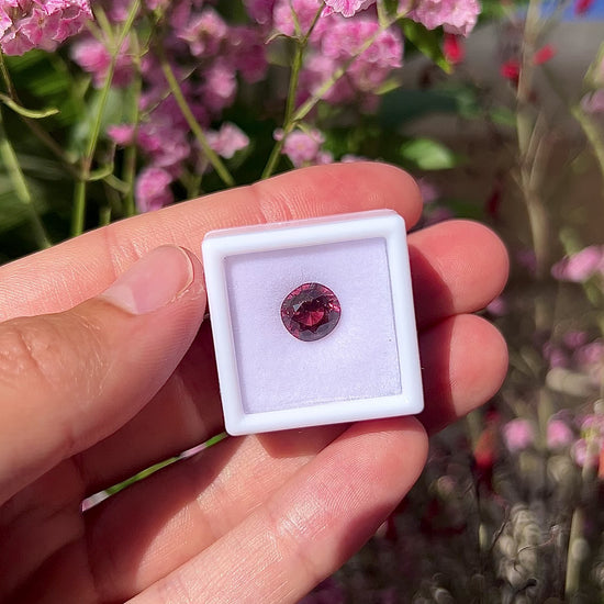 Video showing the intense brilliance, vivid neon pink flashes, and fiery sparkle of the unheated 2.30ct Vietnam spinel in motion.