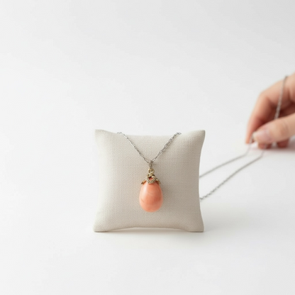 Back view of the solid 18k gold pendant showing high-quality Victorian craftsmanship