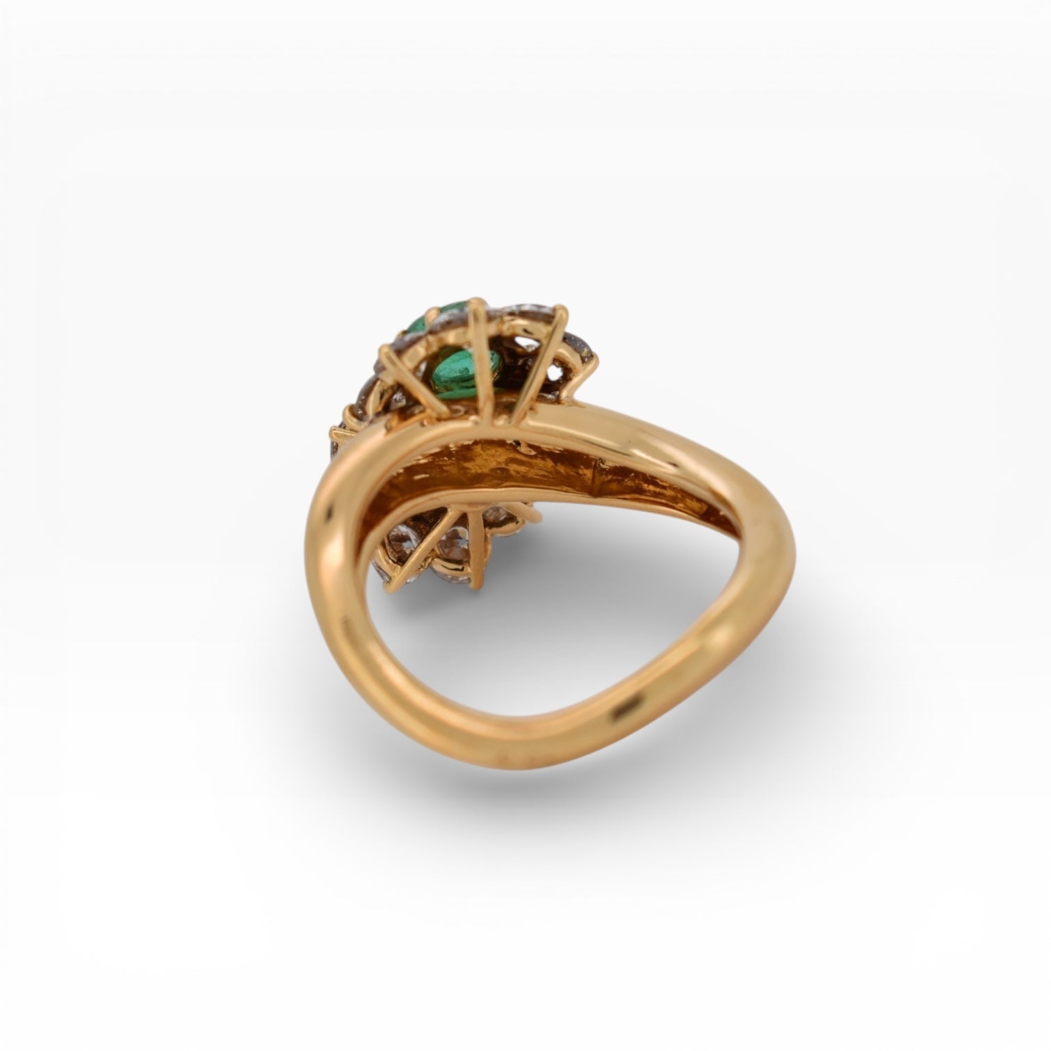 French Eagle's head hallmark for 18k gold on a solid vintage designer ring